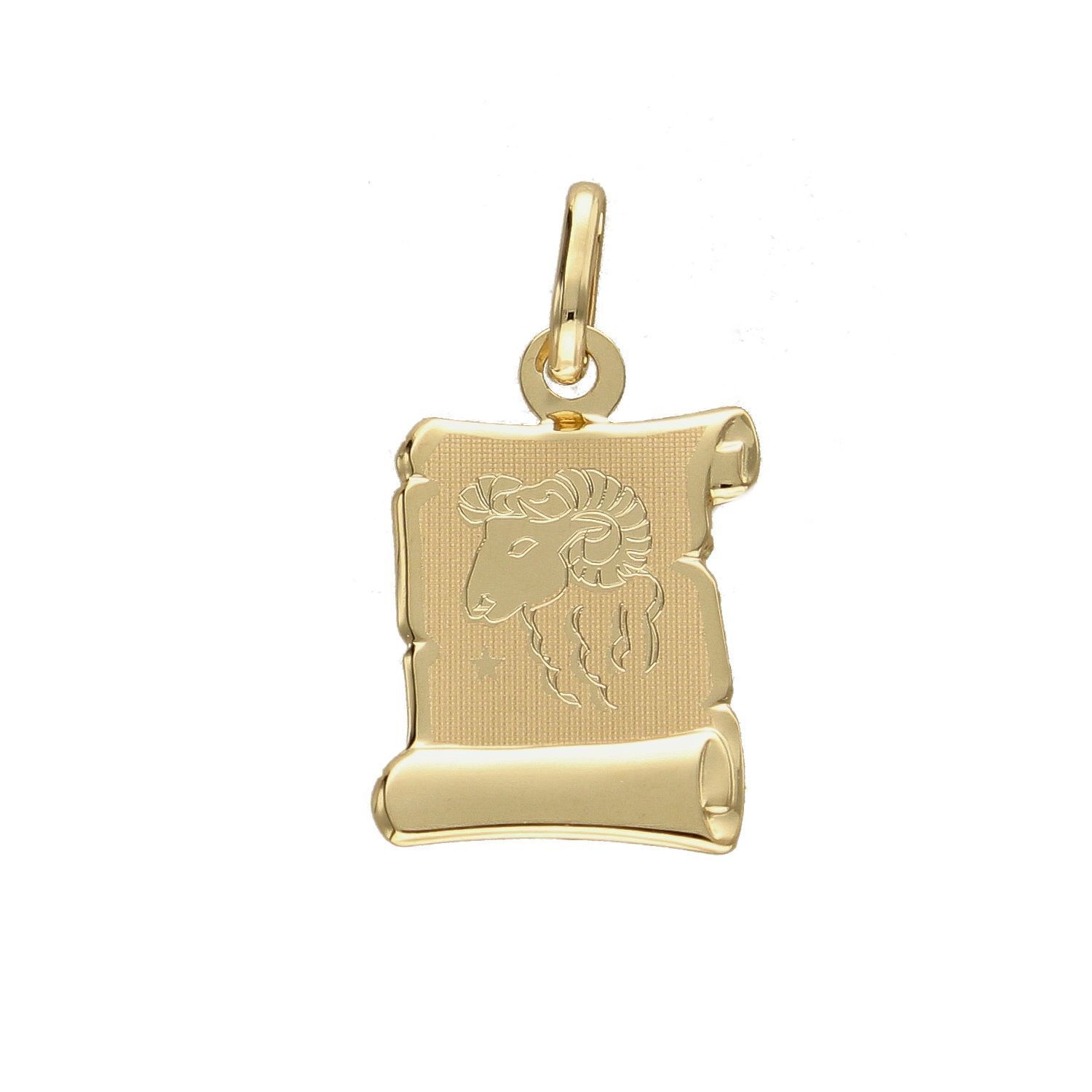 Złota zawieszka znak zodiaku Baran.jpg